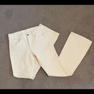 Brandy melville white flare corduroy pants